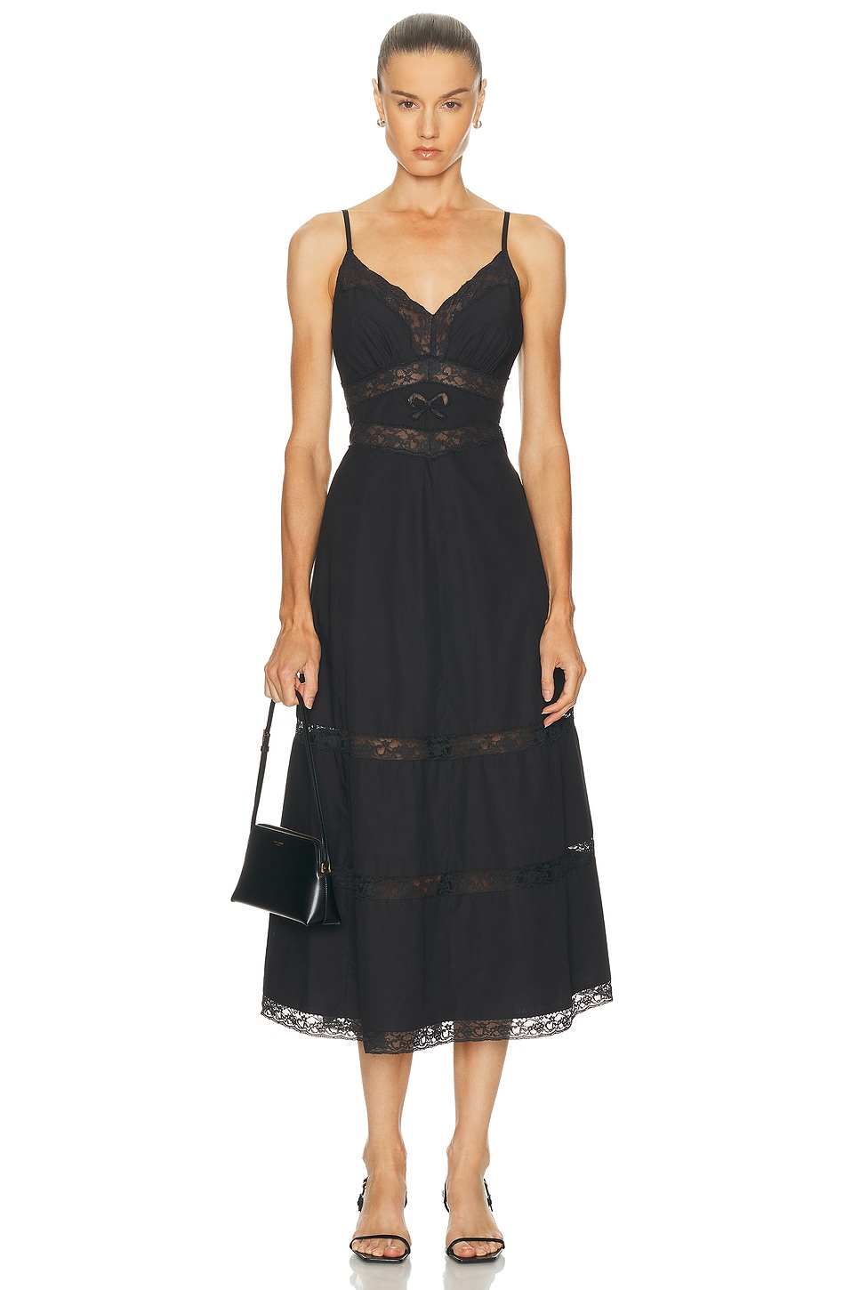 Image 1 of LoveShackFancy Catryn Dress in Black