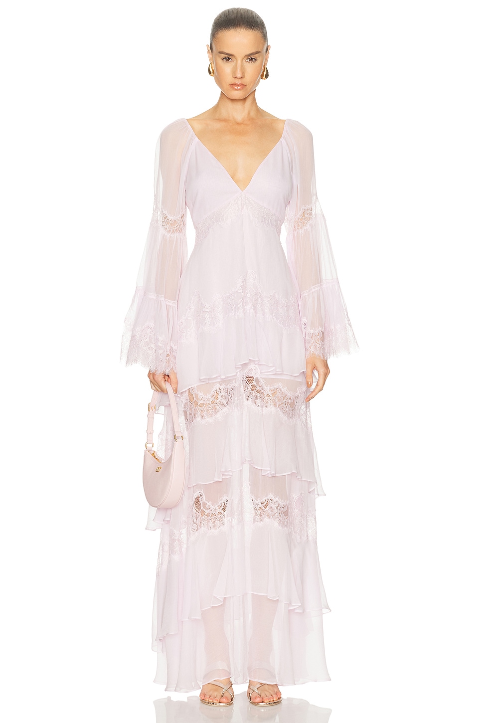 Image 1 of LoveShackFancy Devina Dress in Orchid Ice