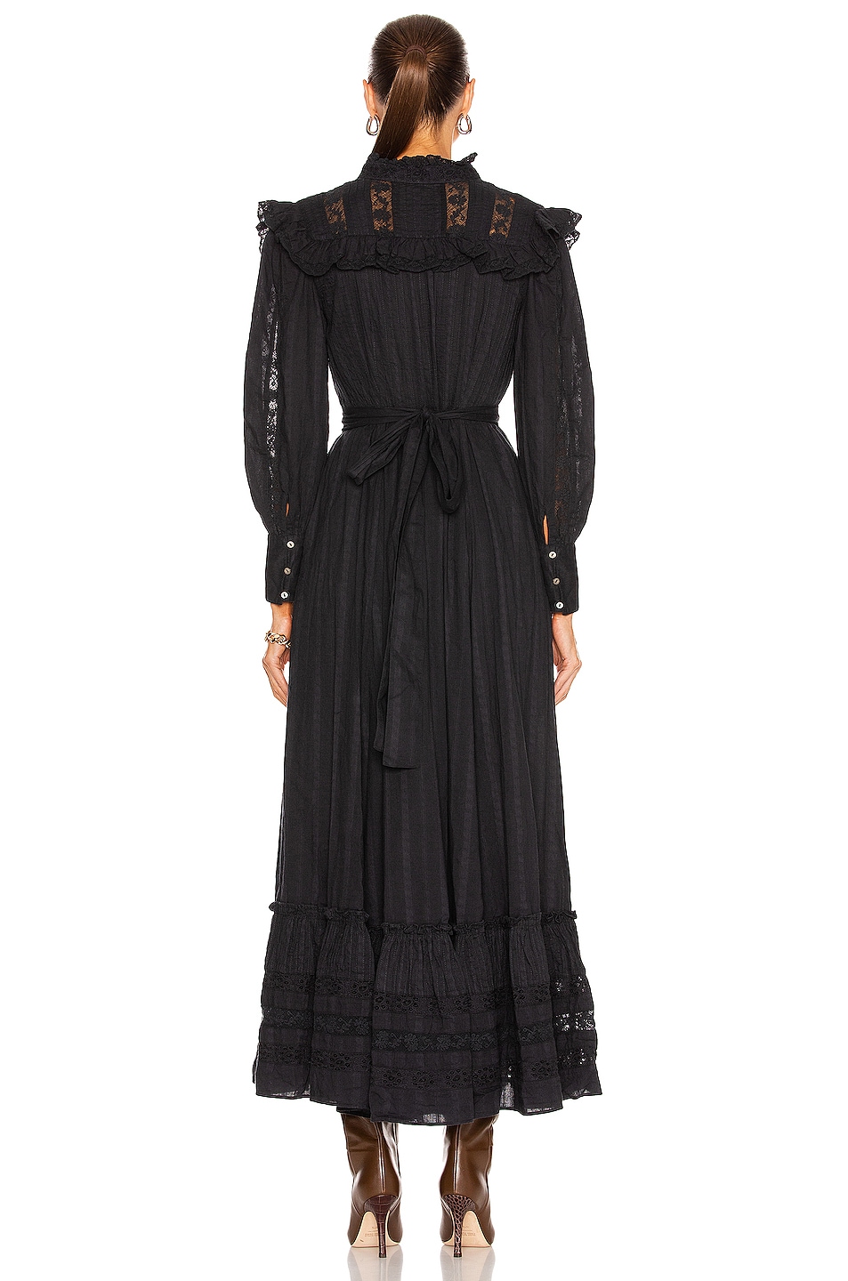 LoveShackFancy Wainscott Dress in Black FWRD