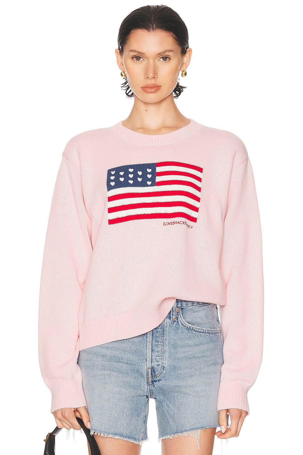 Image 1 of LoveShackFancy Ty Pullover Sweater in Blushing Liberty