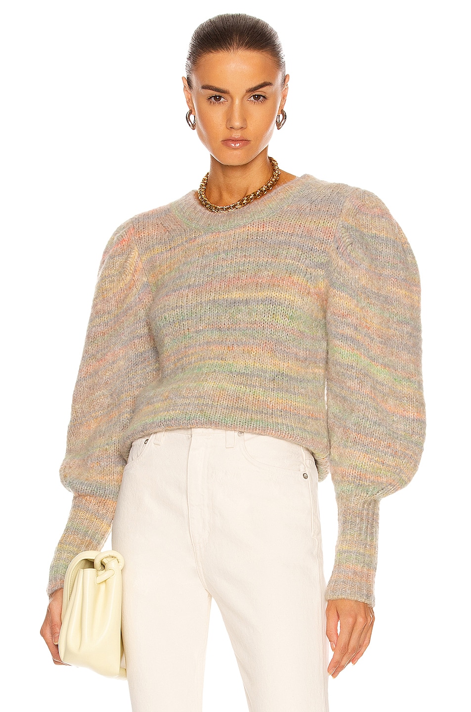 Image 1 of LoveShackFancy Aquarius Pullover Sweater in Autumn Rainbow