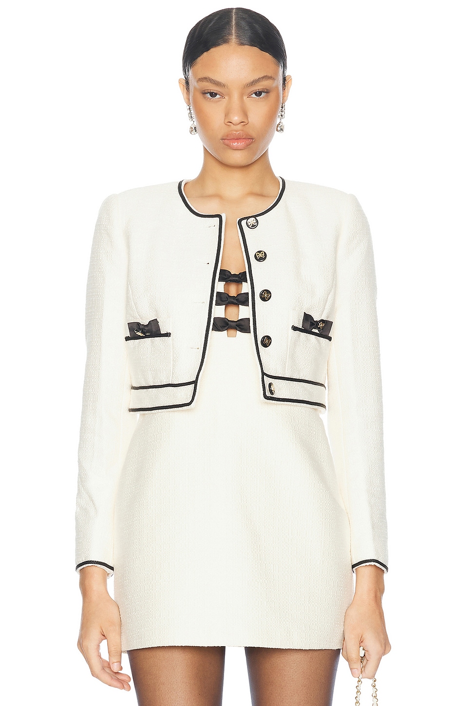 Image 1 of LoveShackFancy Talika Jacket in Cream