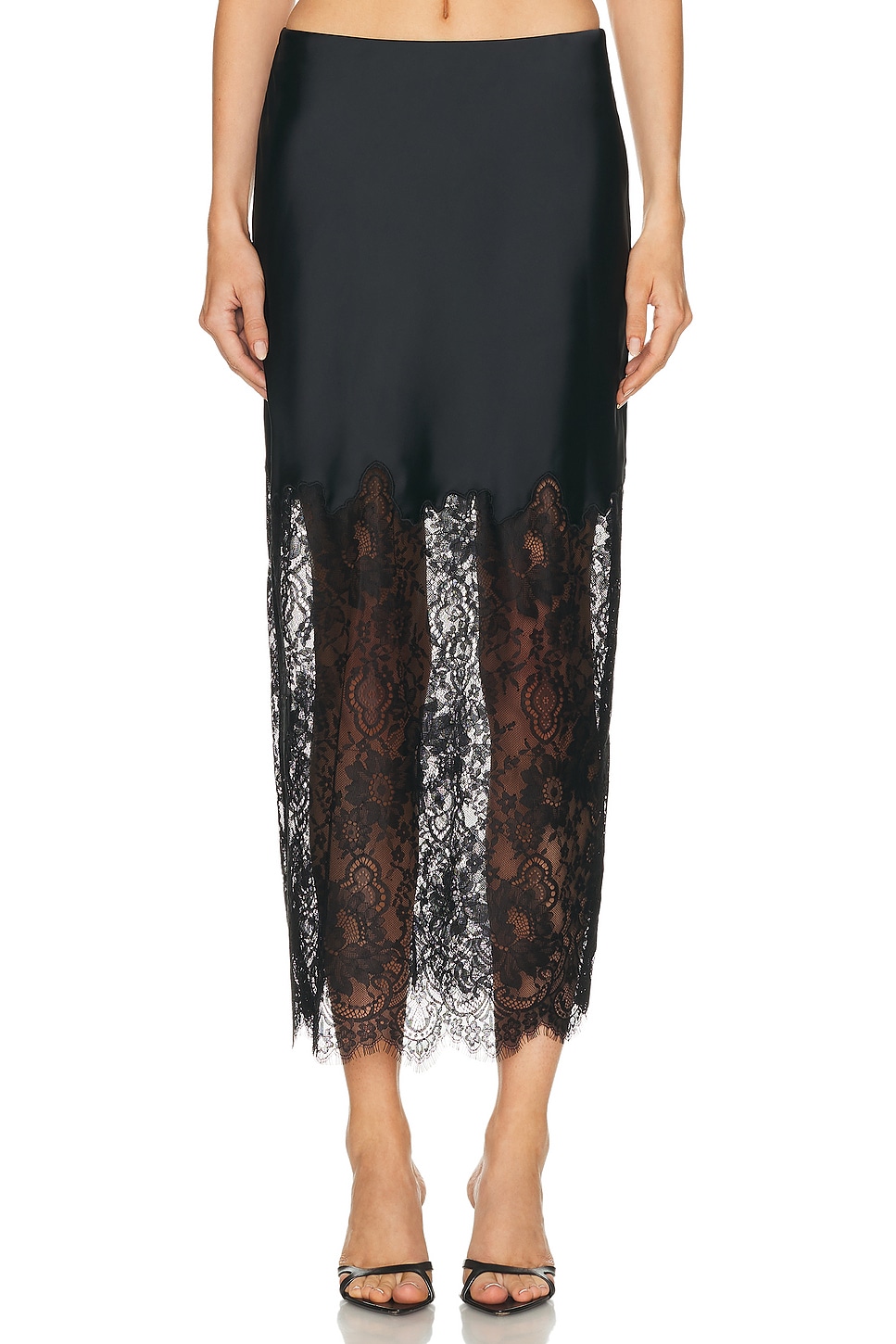 Loveshackfancy Ilene Skirt In Black