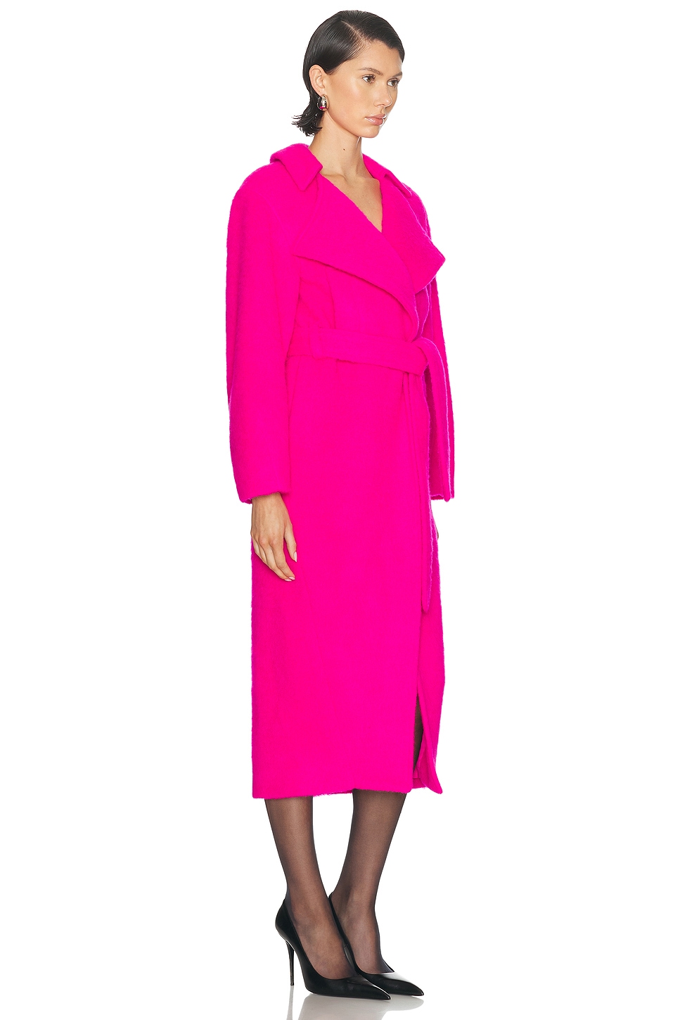 LAPOINTE Fuzzy Coating Belted Coat thumbnail