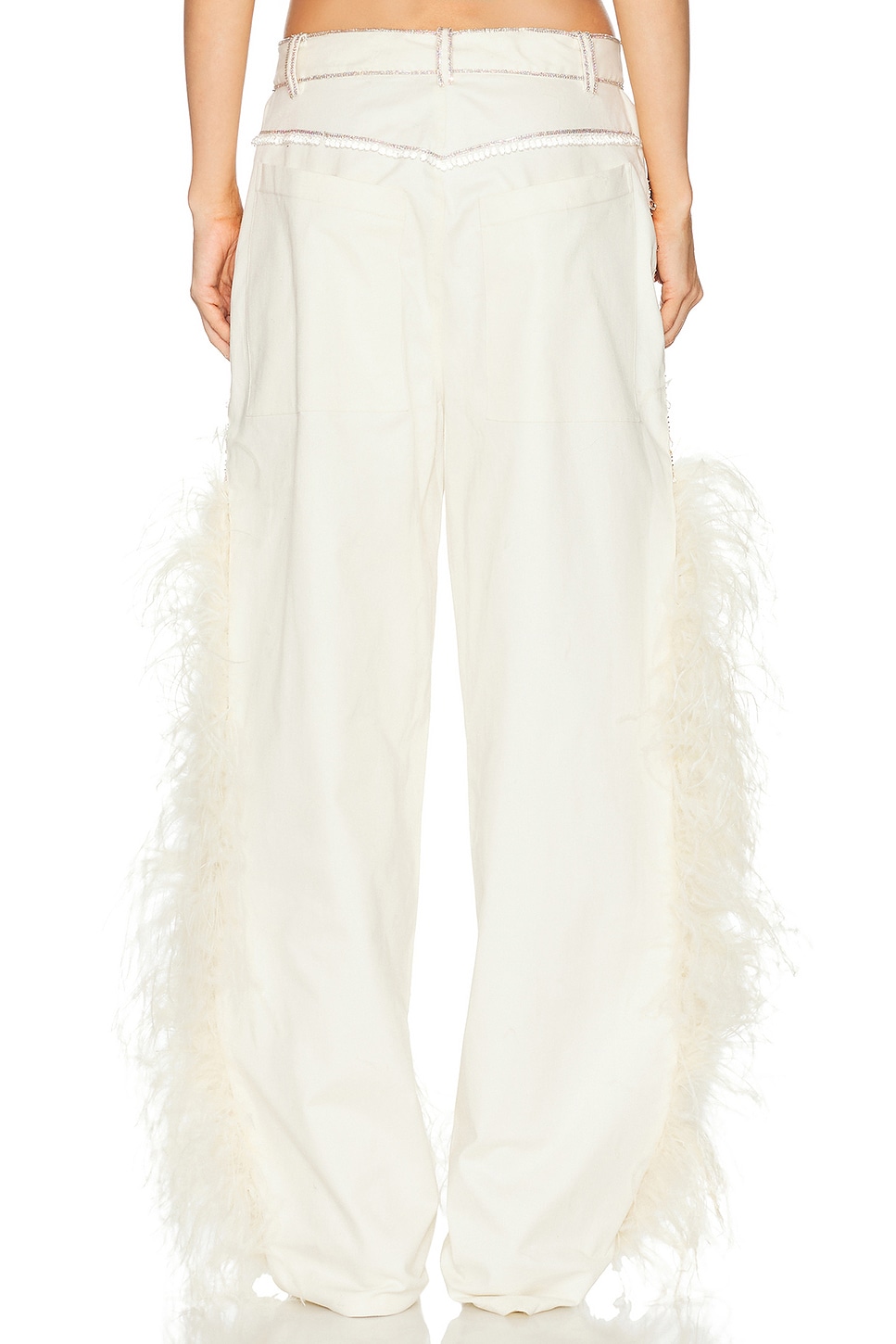 LaPointe Cotton Twill Embroidered Straight Leg Pant | Thumbnail 4 LaPointe Cotton Twill Embroidered Straight Leg Pant | Thumbnail 4