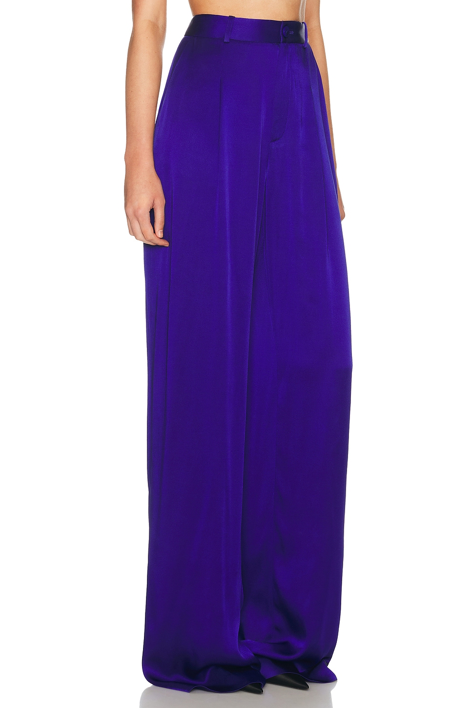 LaPointe Satin Relaxed Pleated Pant | Thumbnail 2