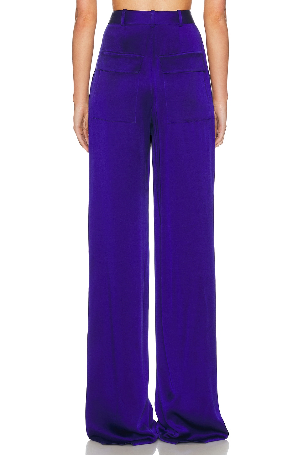 LaPointe Satin Relaxed Pleated Pant | Thumbnail 4