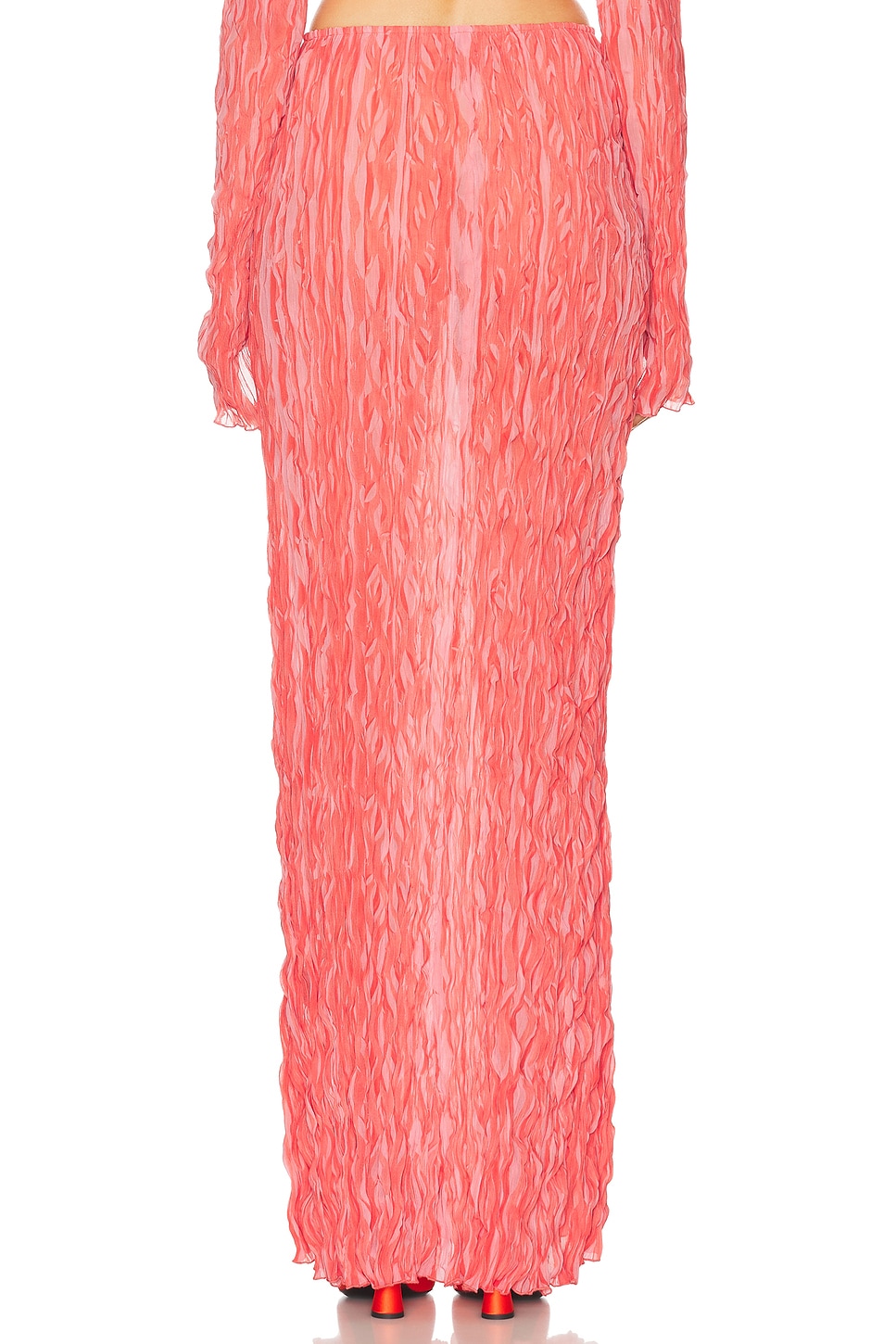 LAPOINTE Pleated Georgette Mermaid Skirt thumbnail