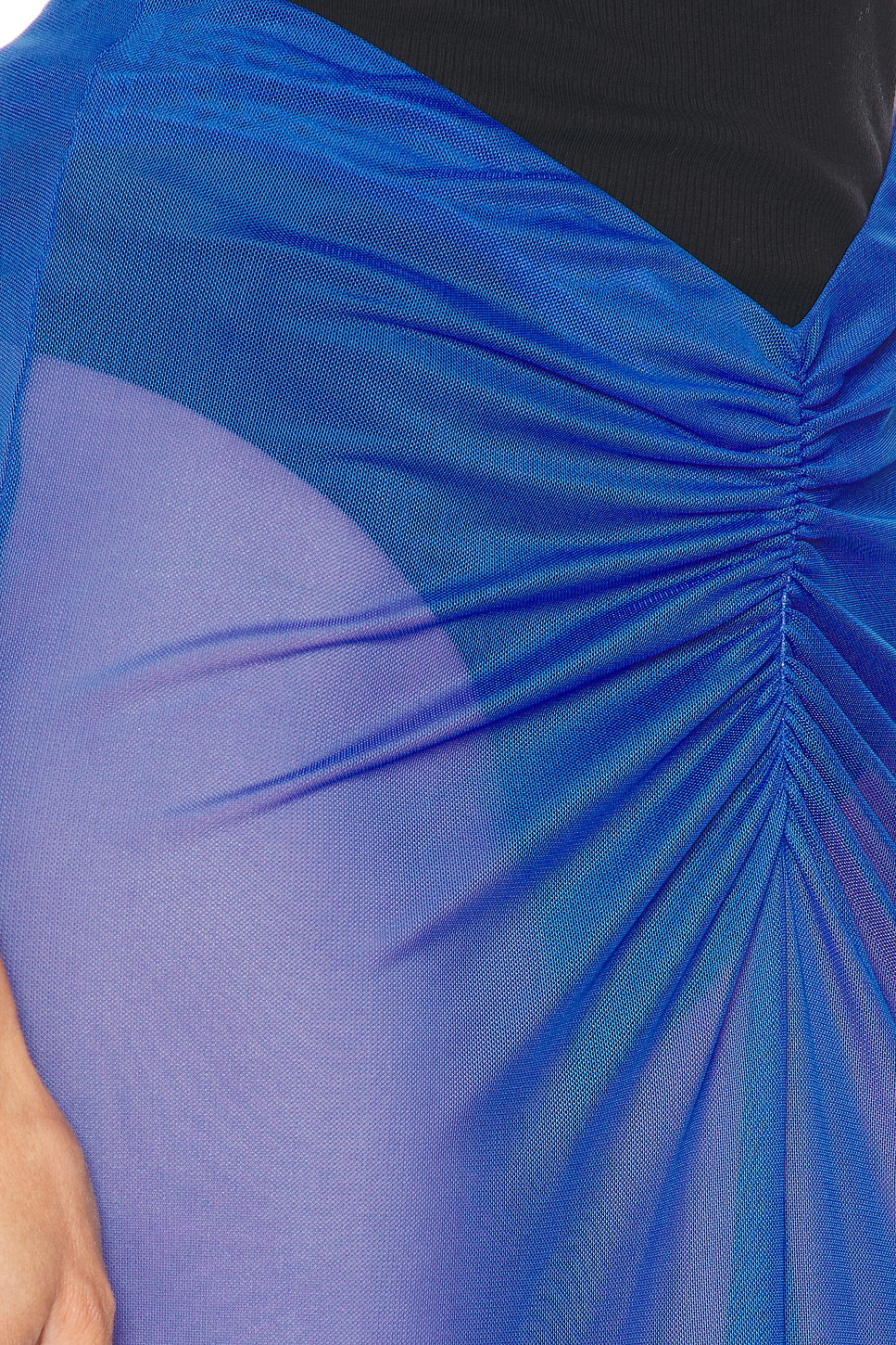 LAPOINTE Mesh Ruched Maxi Skirt thumbnail