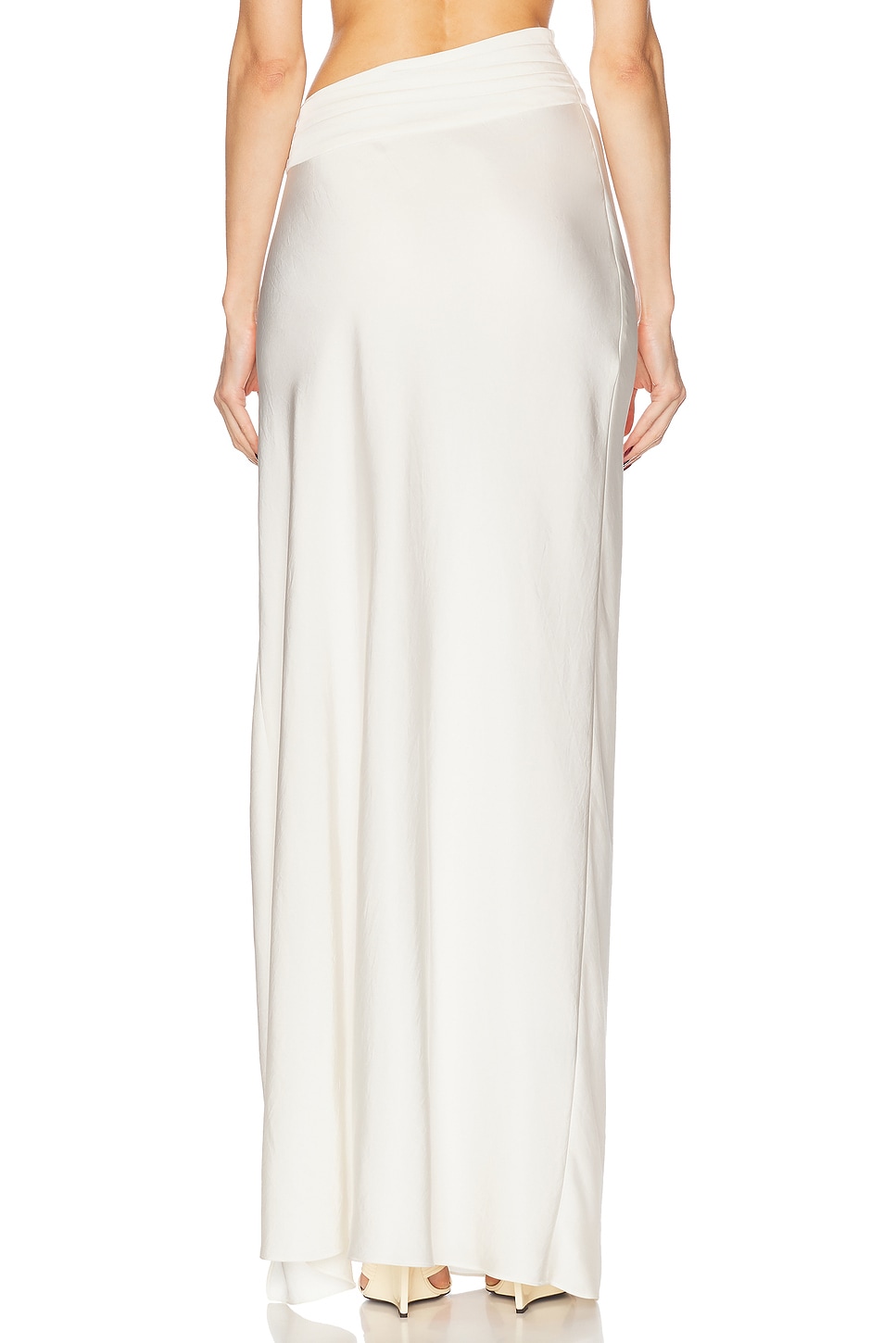 Lightweight Satin Asymmetric Skirt