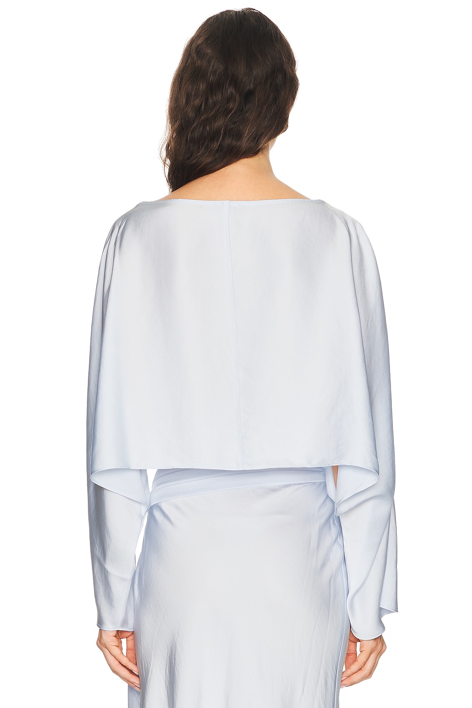 LaPointe Lightweight Satin Boat Neck Caftan Top | Thumbnail 3
