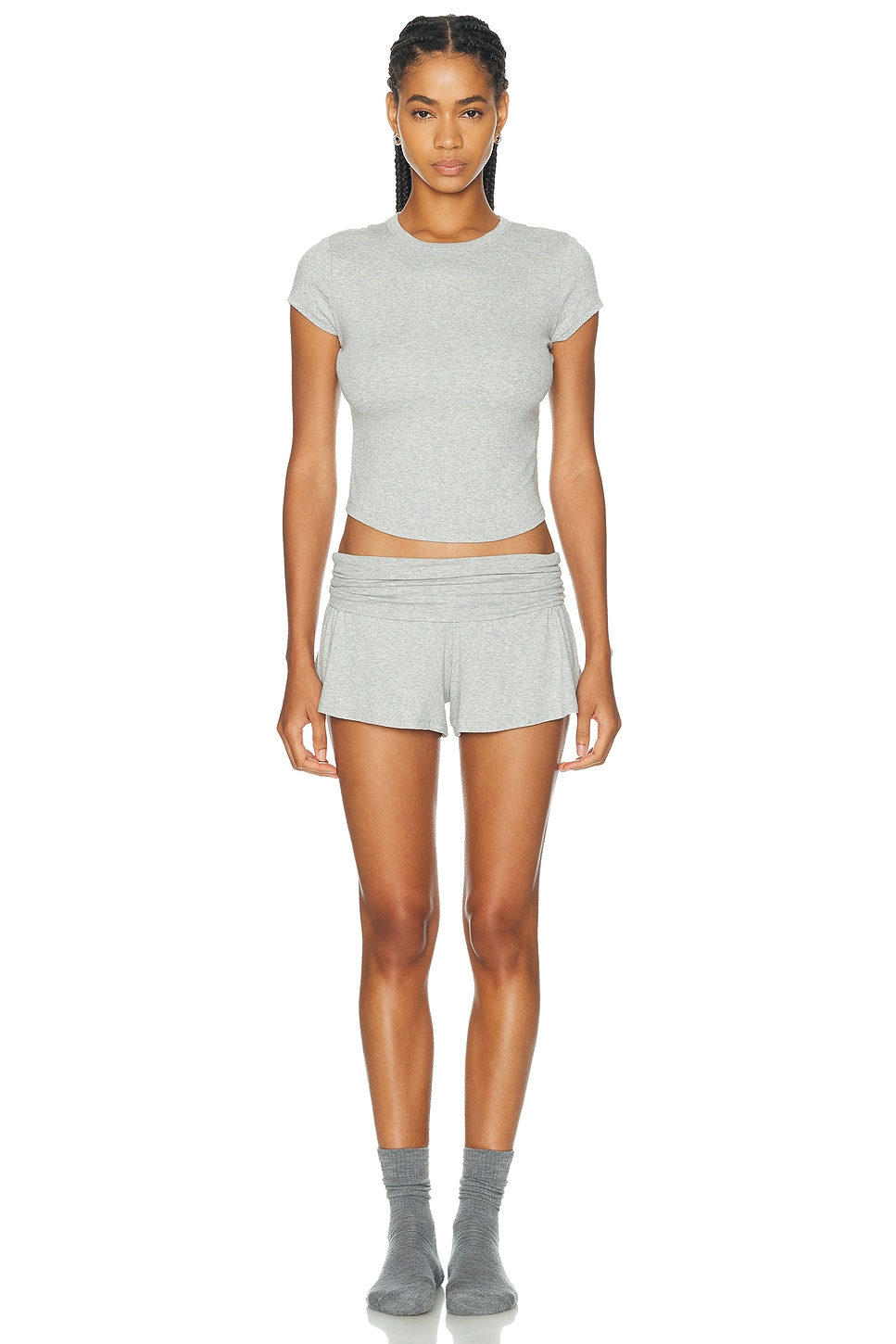 LUNYA Soft Modal Rib Fold Over Short | Thumbnail 5