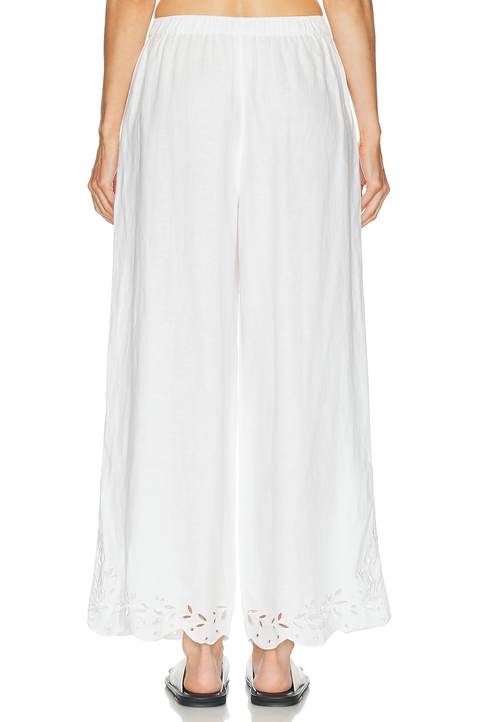 LUNYA Linen Embroidered Eyelet Pant | Thumbnail 4
