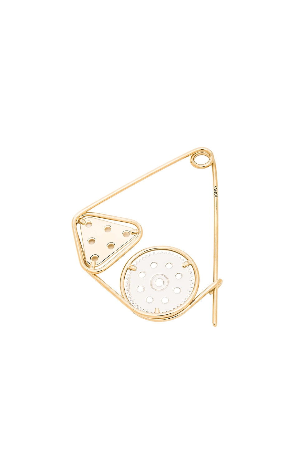 Image 1 of Loewe Double Meccano Pin in Palladium & Gold