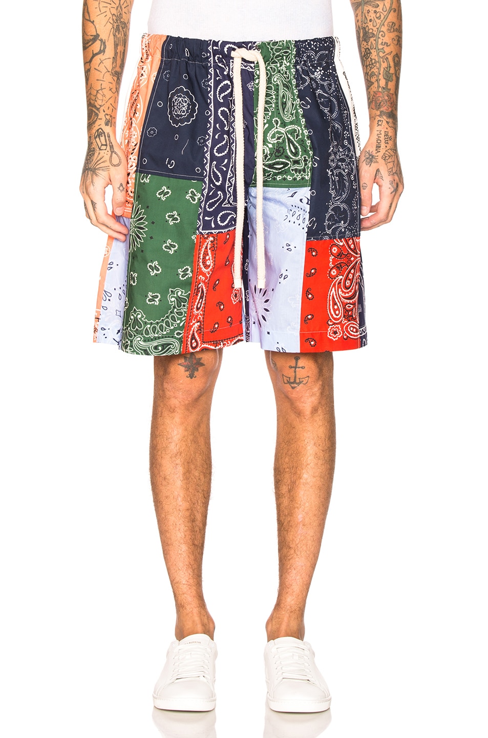 Image 1 of Loewe Bandana Patchwork Shorts in Multi