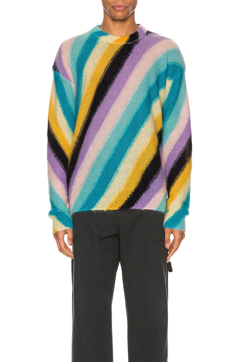 Image 1 of Loewe Stripe Mohair Sweater in Multi