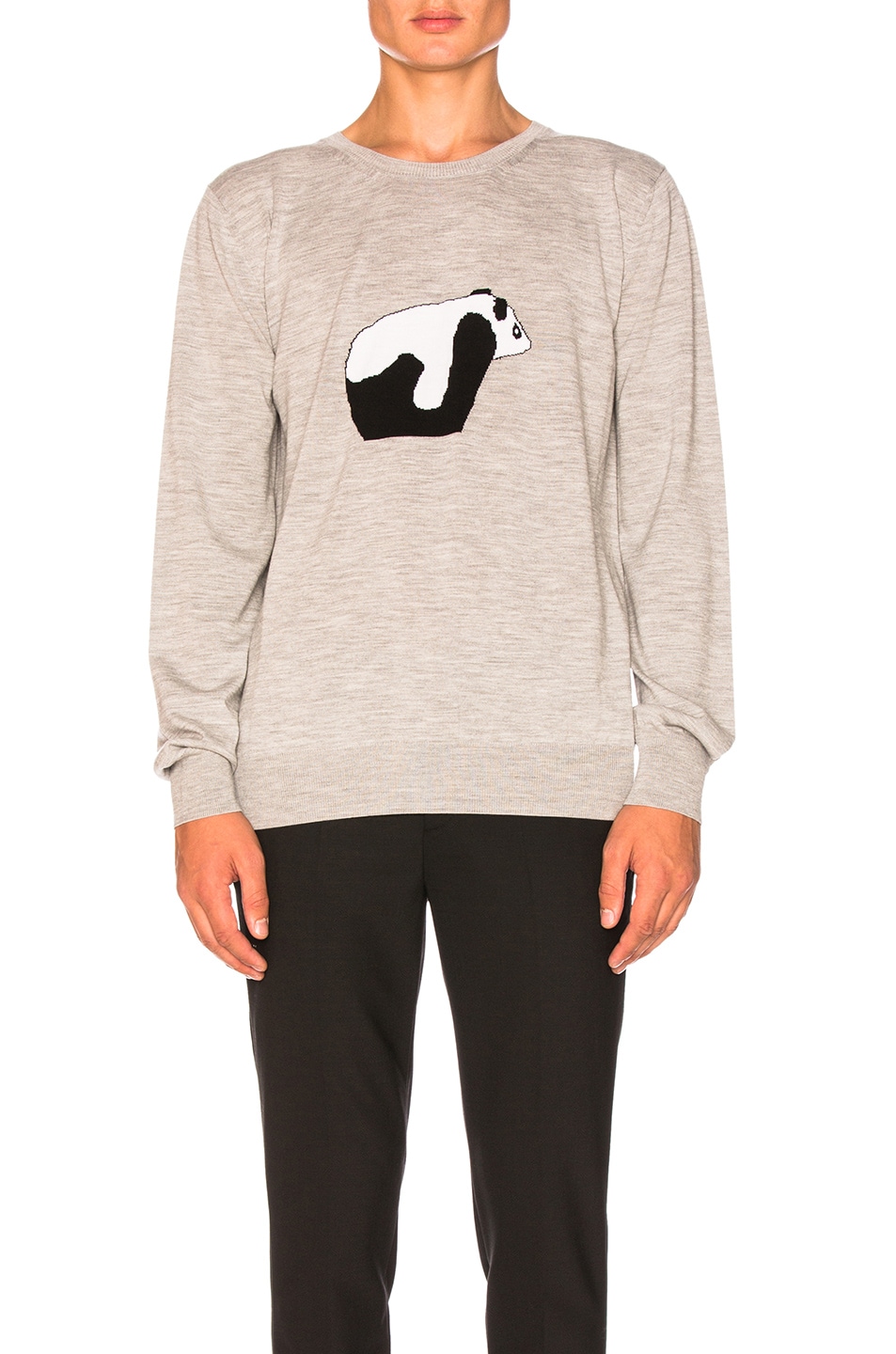 Image 1 of Loewe Panda Crewneck Sweater in Grey