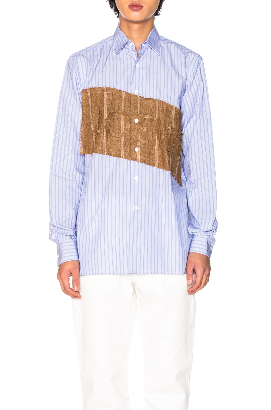 Image 1 of Loewe Patch Shirt in White & Blue