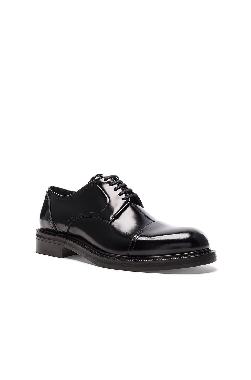 Image 1 of Loewe Leather Oxford Shoes in Black