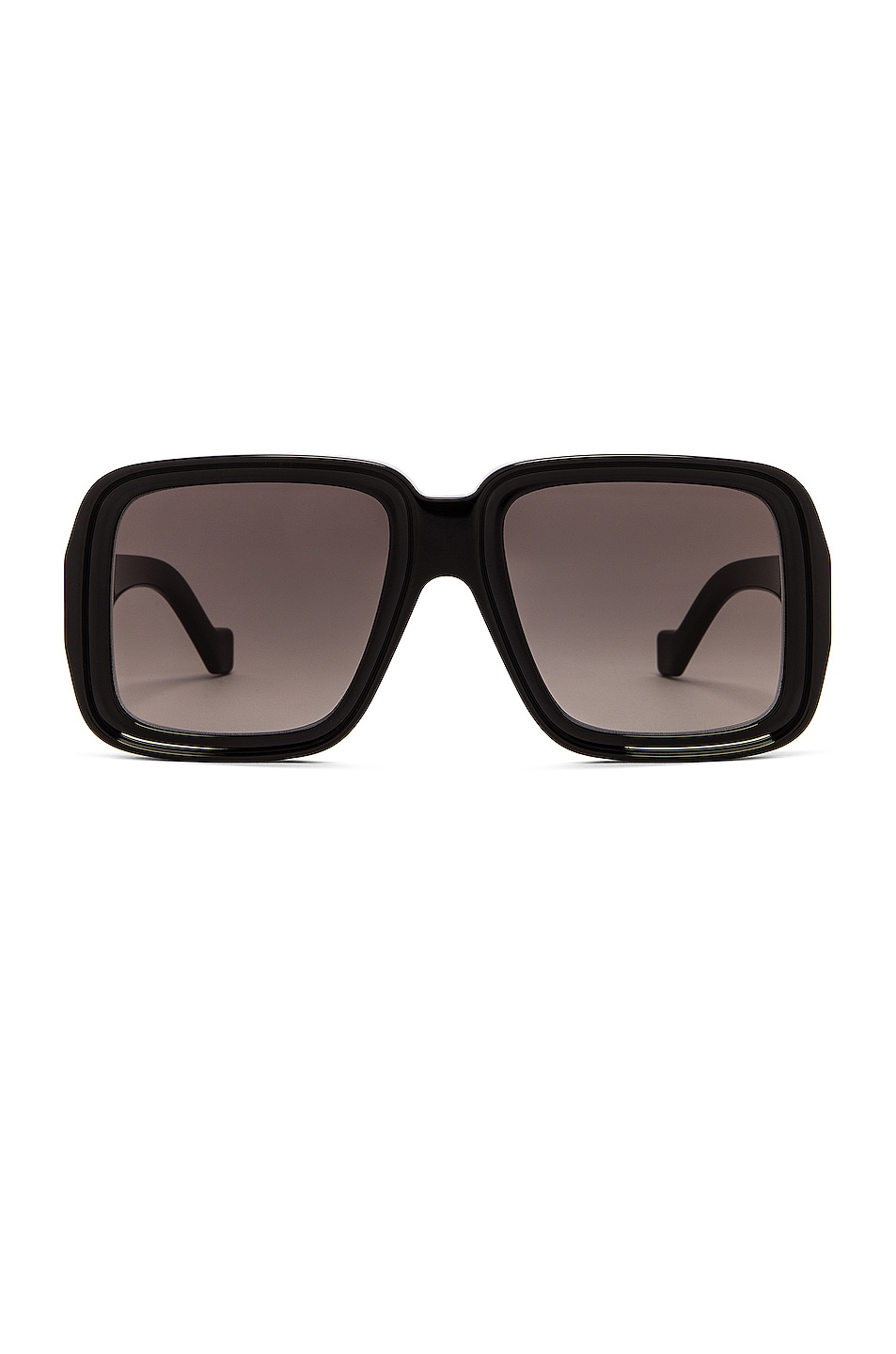 Image 1 of Loewe Square Acetate Sunglasses in Shiny Black & Gradient Smoke