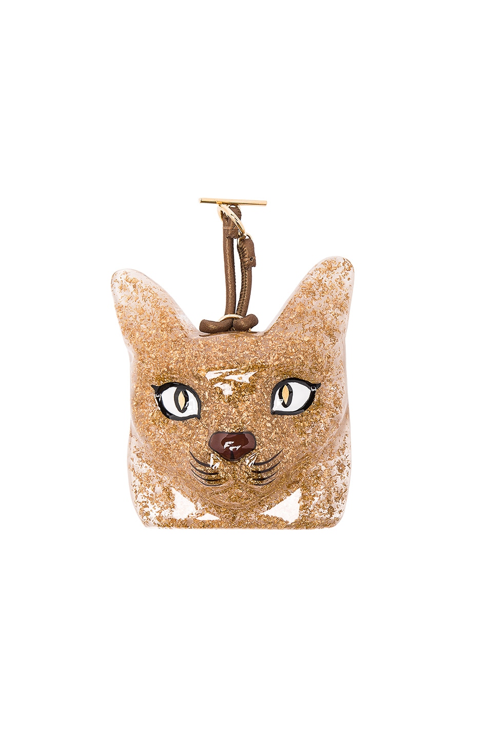 Image 1 of Loewe Cat Face Charm in Gold