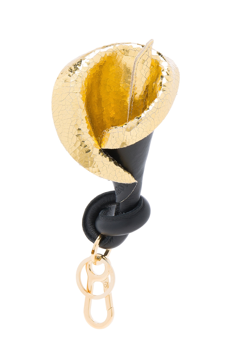 Image 1 of Loewe Calla Charm in Gold & Black