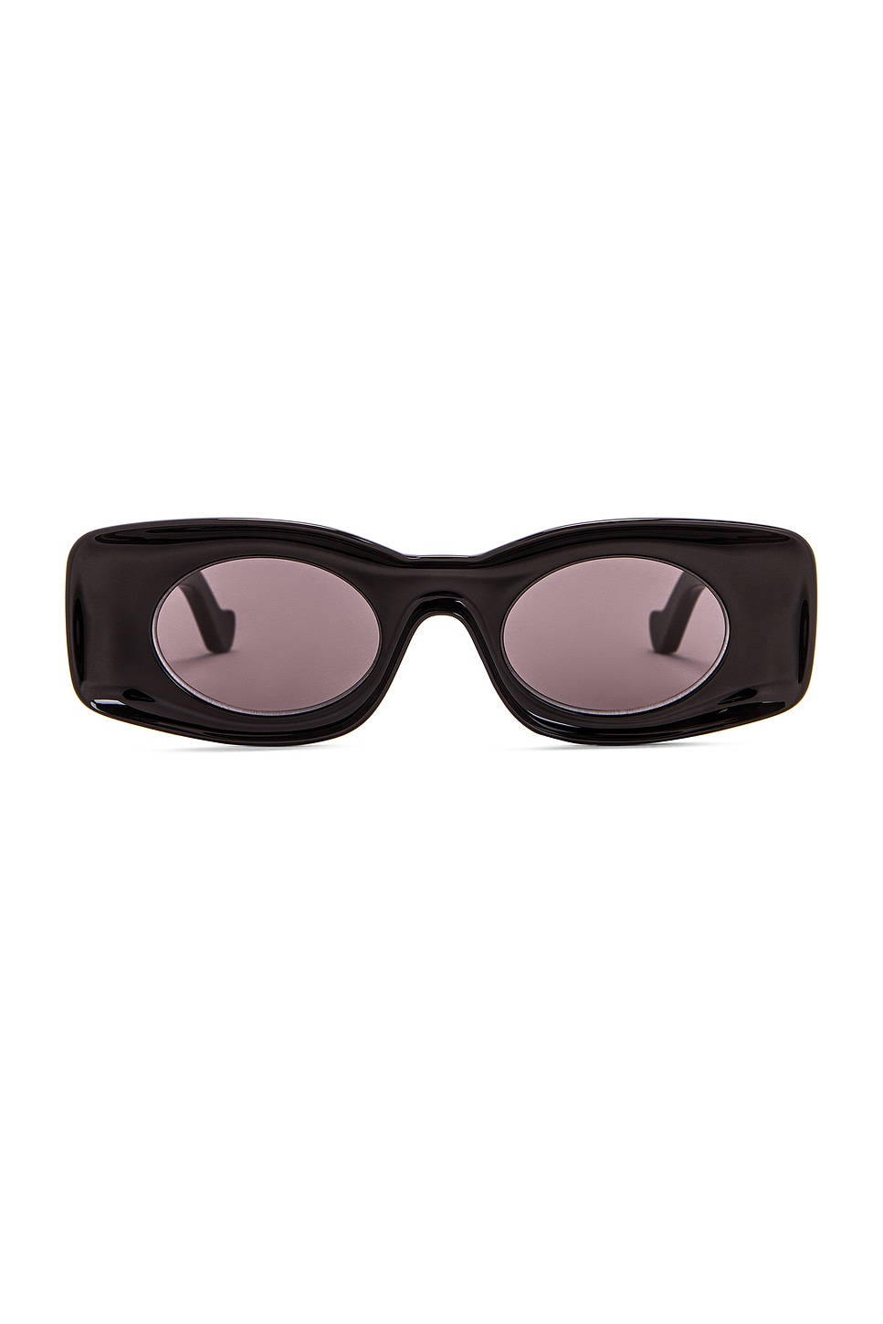 Paula's Ibiza Rectangular Acetate Sunglasses in Black