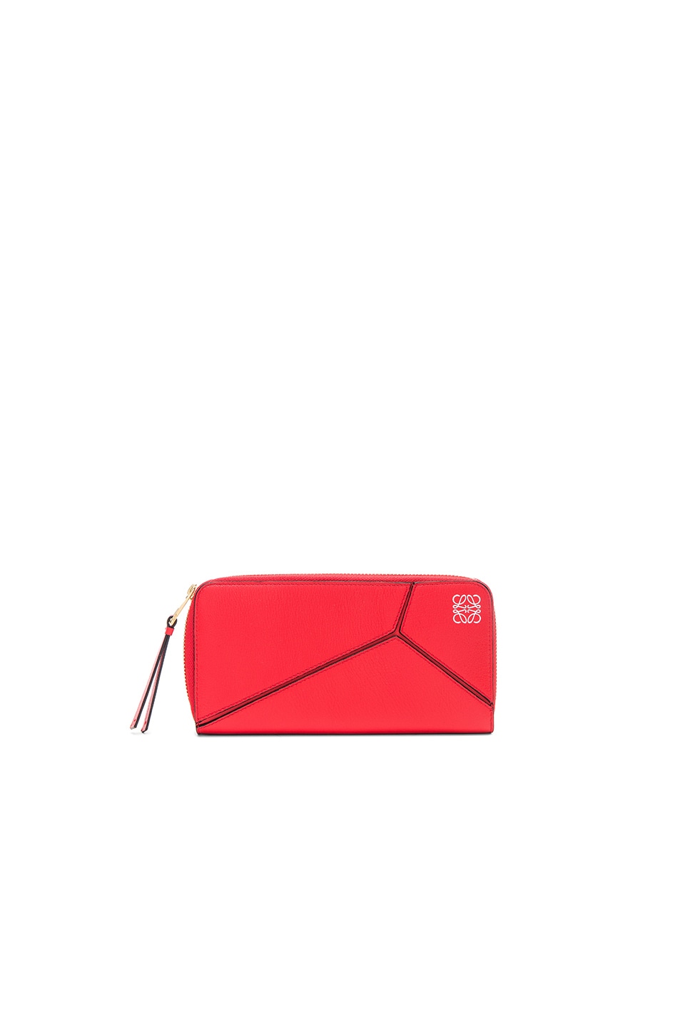 Image 1 of Loewe Puzzle Zip Around Wallet in Red