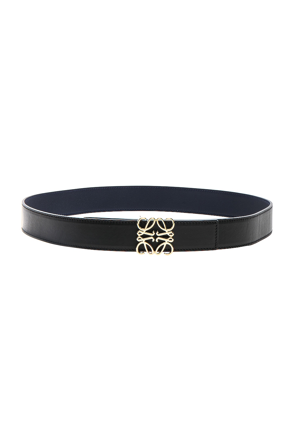 Image 1 of Loewe Anagram Belt in Black, Navy & Gold