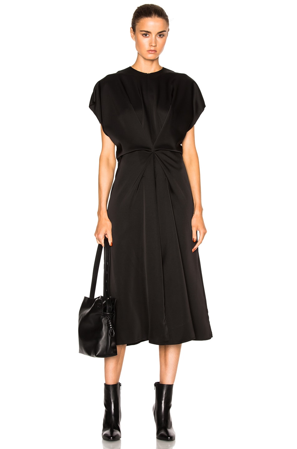 Image 1 of Loewe Satin Dress in Black
