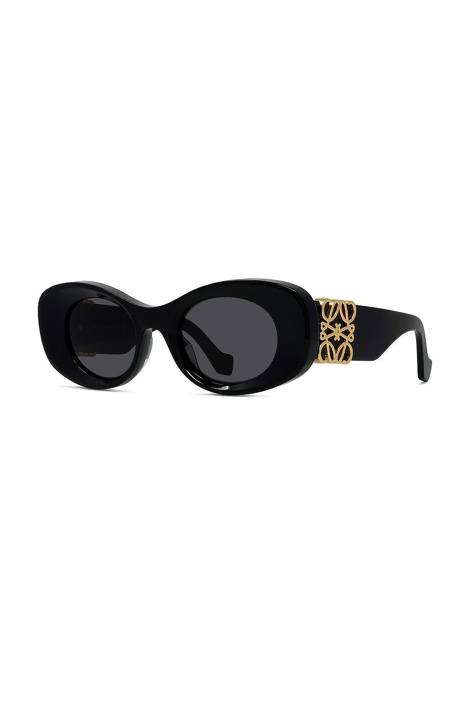 Loewe Beveled Oval Maxi Anagram Sunglasses For Woman In Black