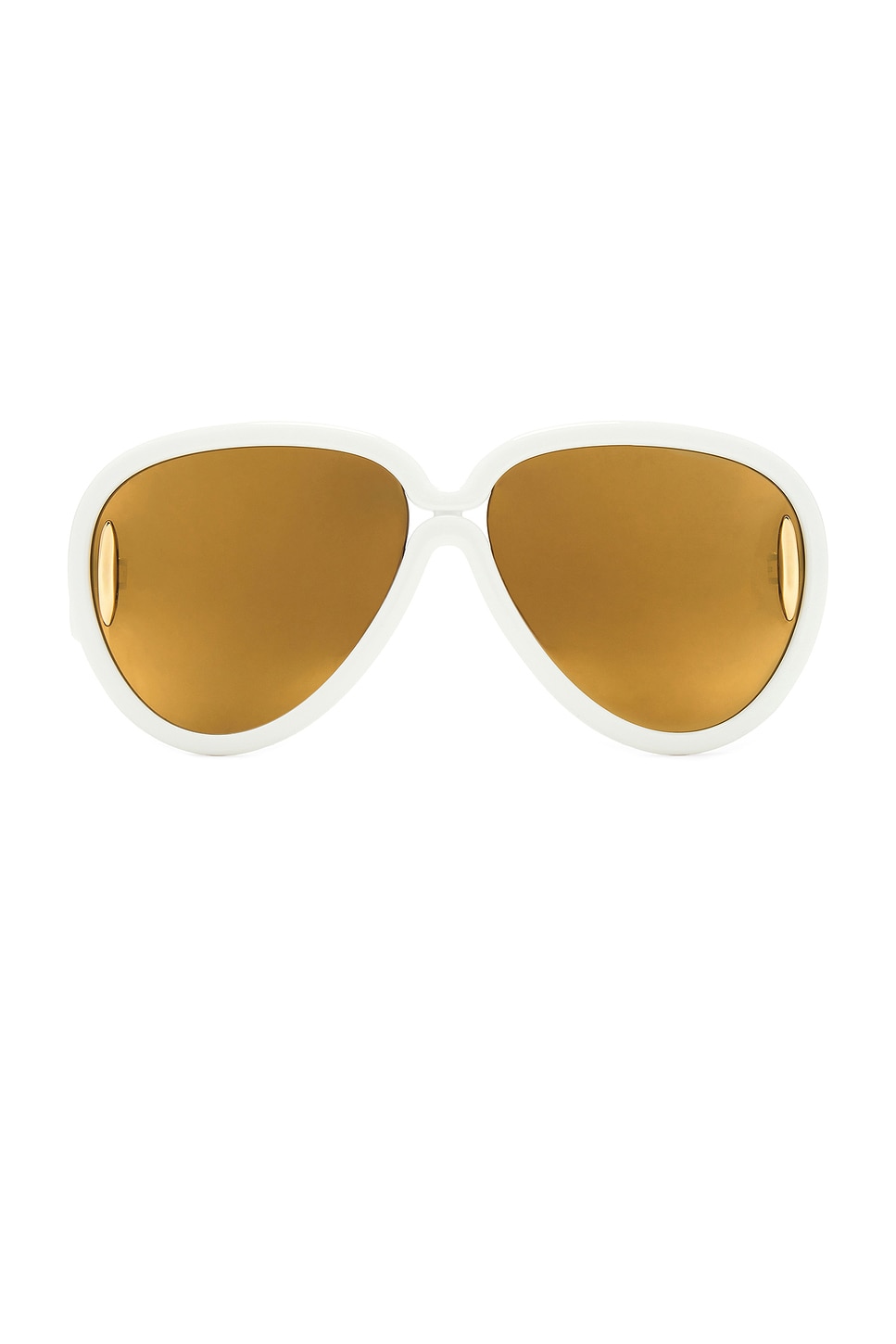 Shop Loewe Paula's Ibiza Sunglasses In Ivory & Brown Mirror