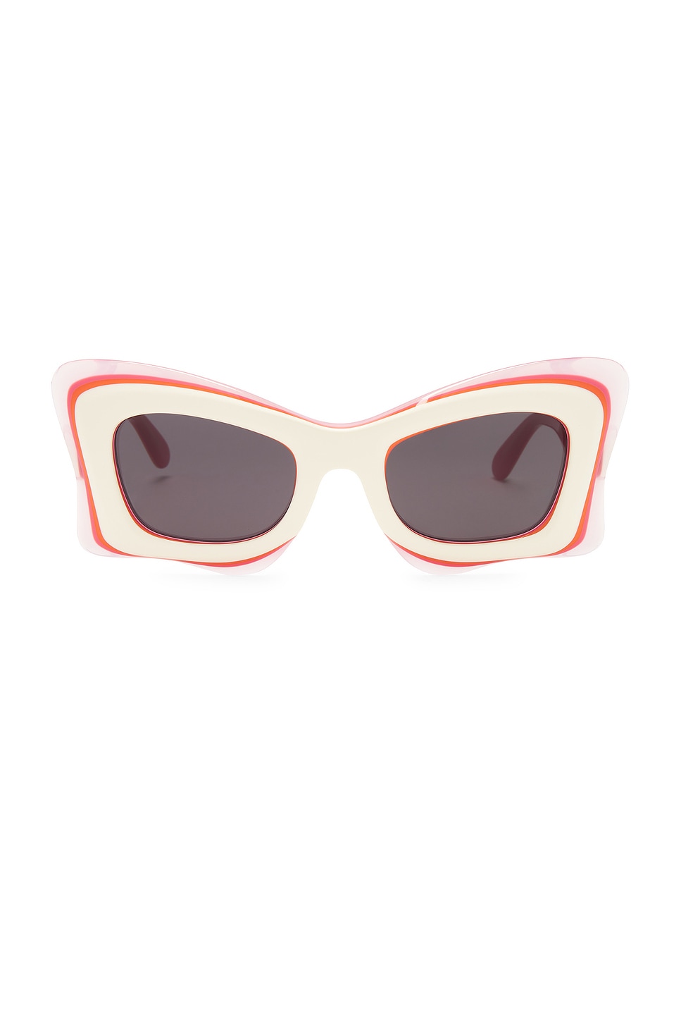 Shop Loewe Square Sunglasses In Beige & Smoke