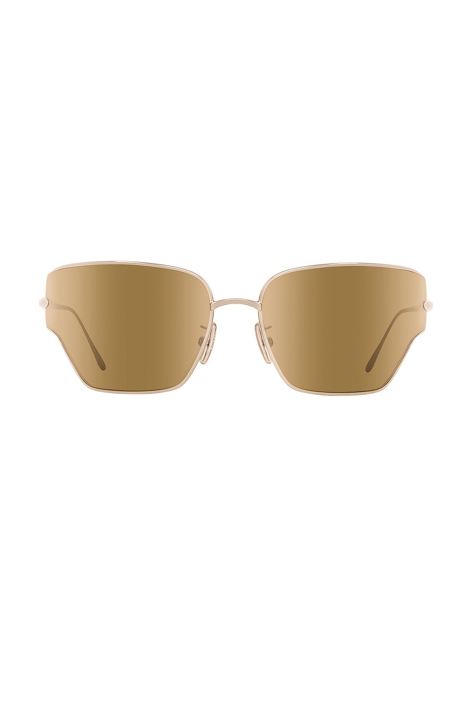 Rectangular Sunglasses in Metallic Gold