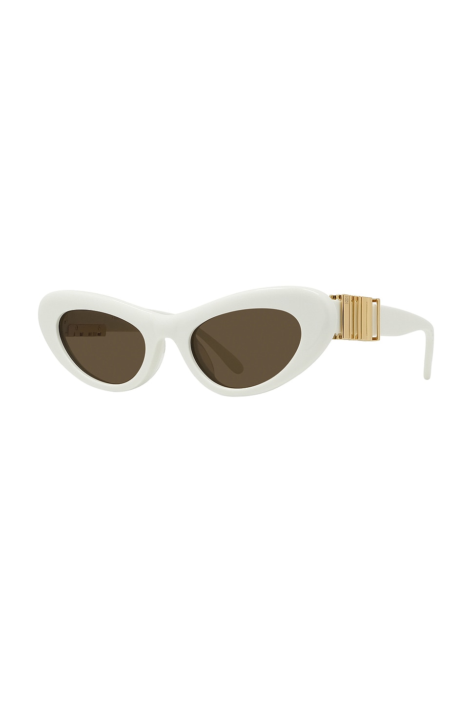 Loewe Slim Sunglasses In Ivory & Brown