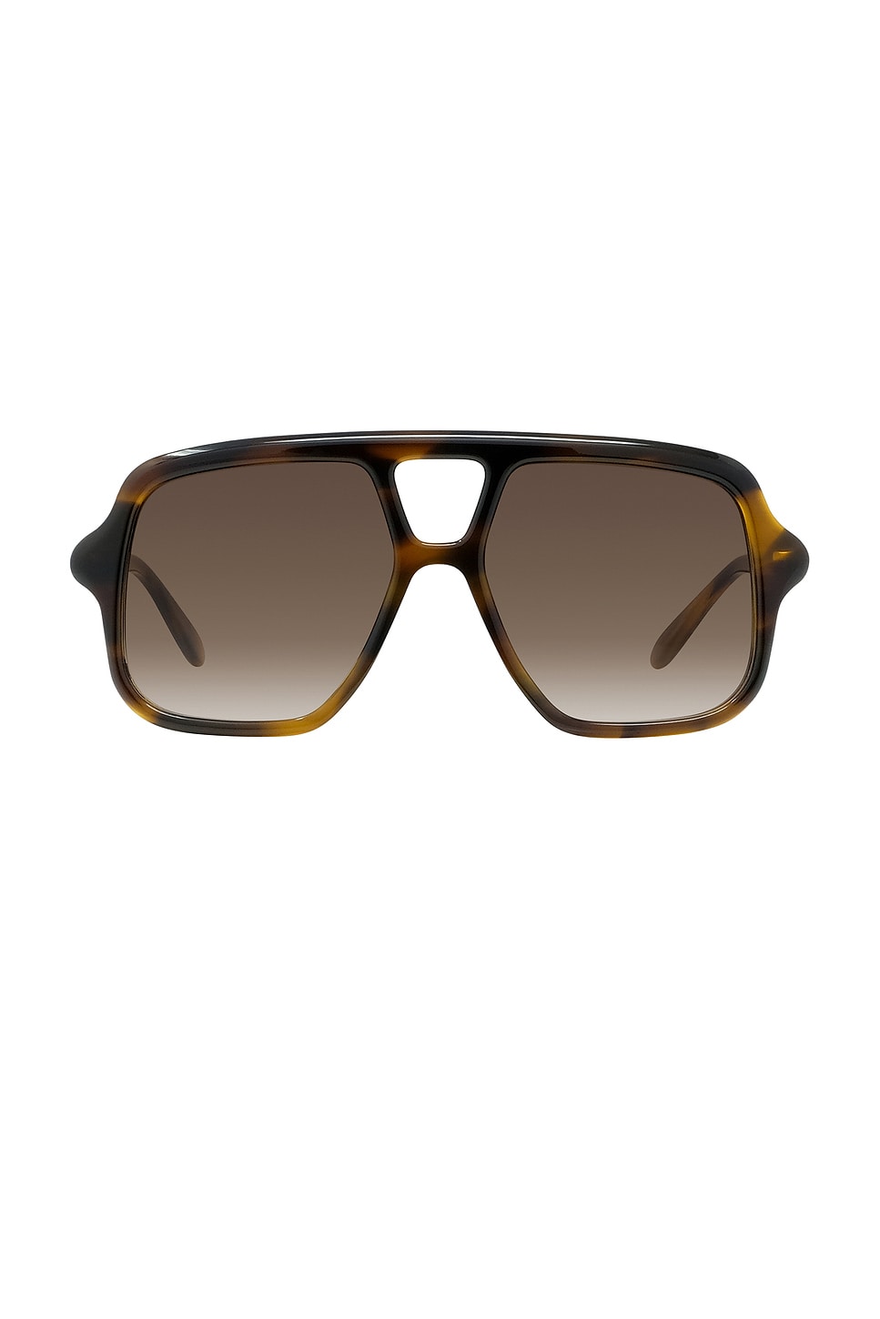 Slim Aviator Sunglasses in Brown