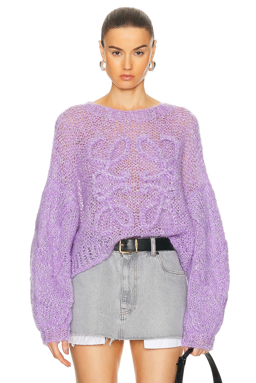 Image 1 of Loewe Anagram Sweater in Lavender