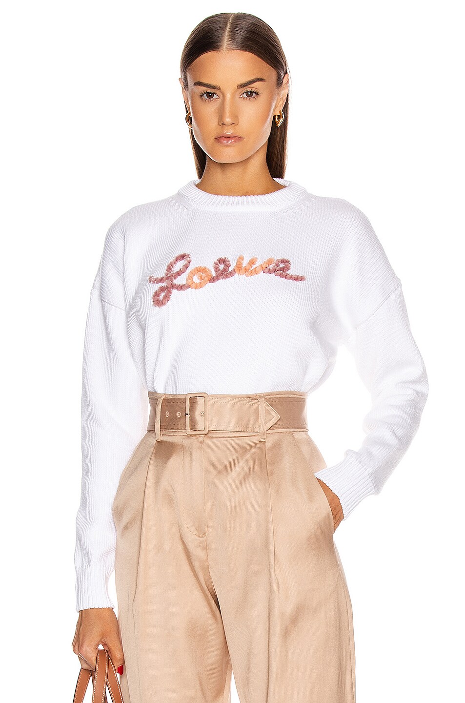 Image 1 of Loewe Crewneck Sweater in White
