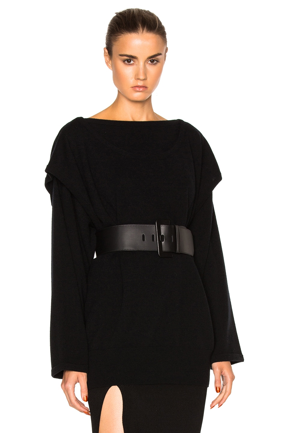 Image 1 of Loewe Double Layer Sweater in Black