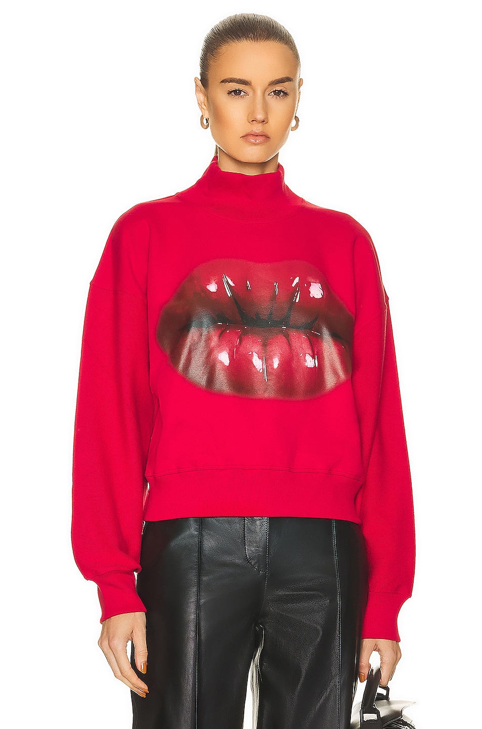 Image 1 of Loewe Lips Sweatshirt in Sanguine Red