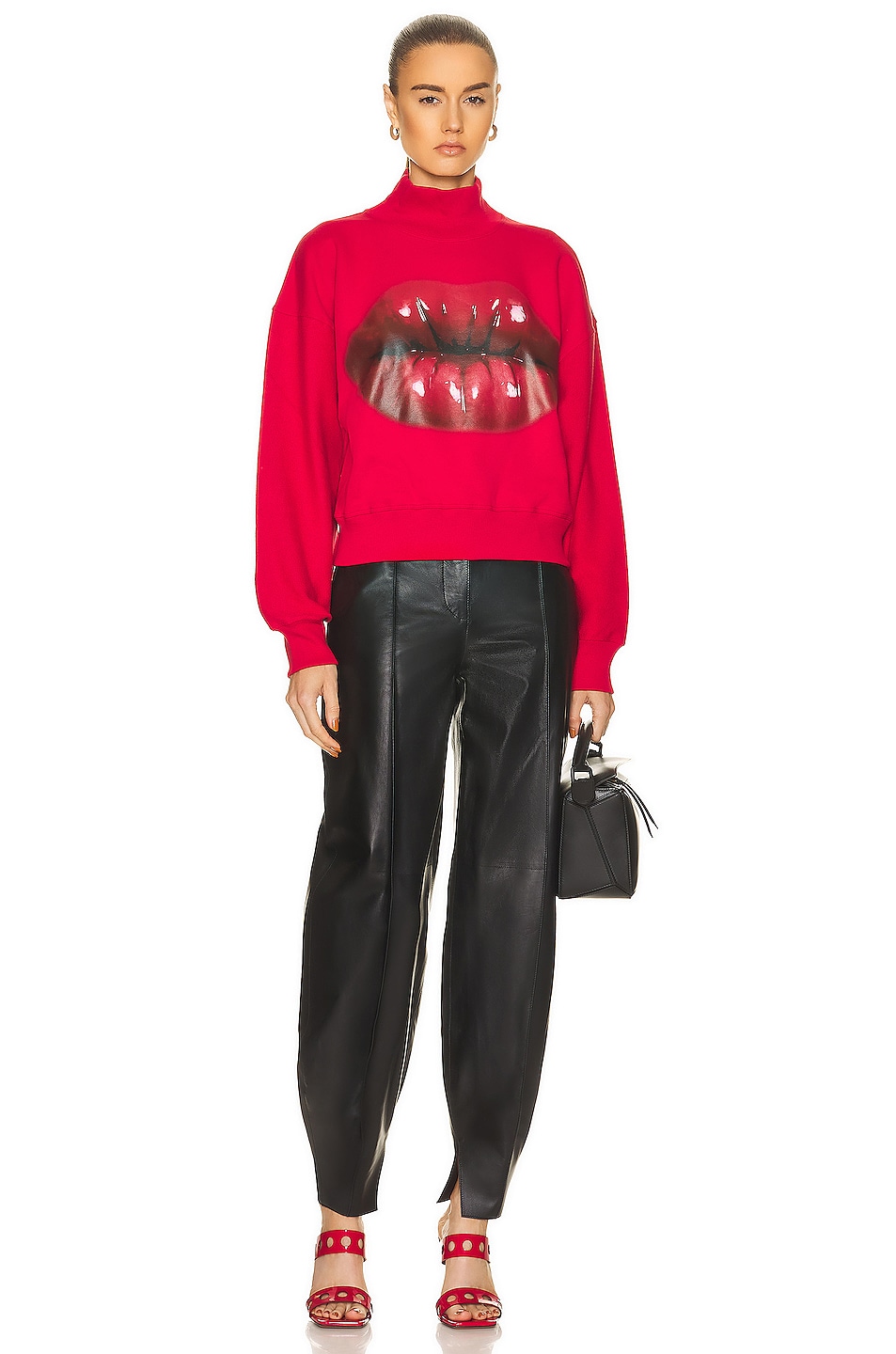 Loewe Lips Sweatshirt in Sanguine Red | FWRD