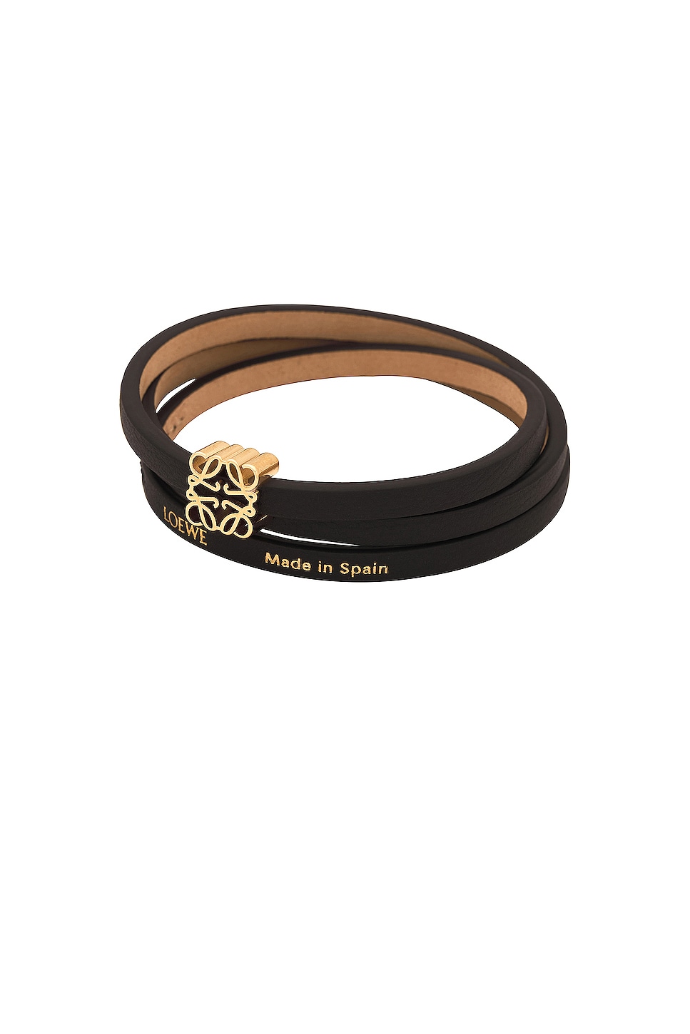 Image 1 of Loewe Twist Bangle Bracelet in Black