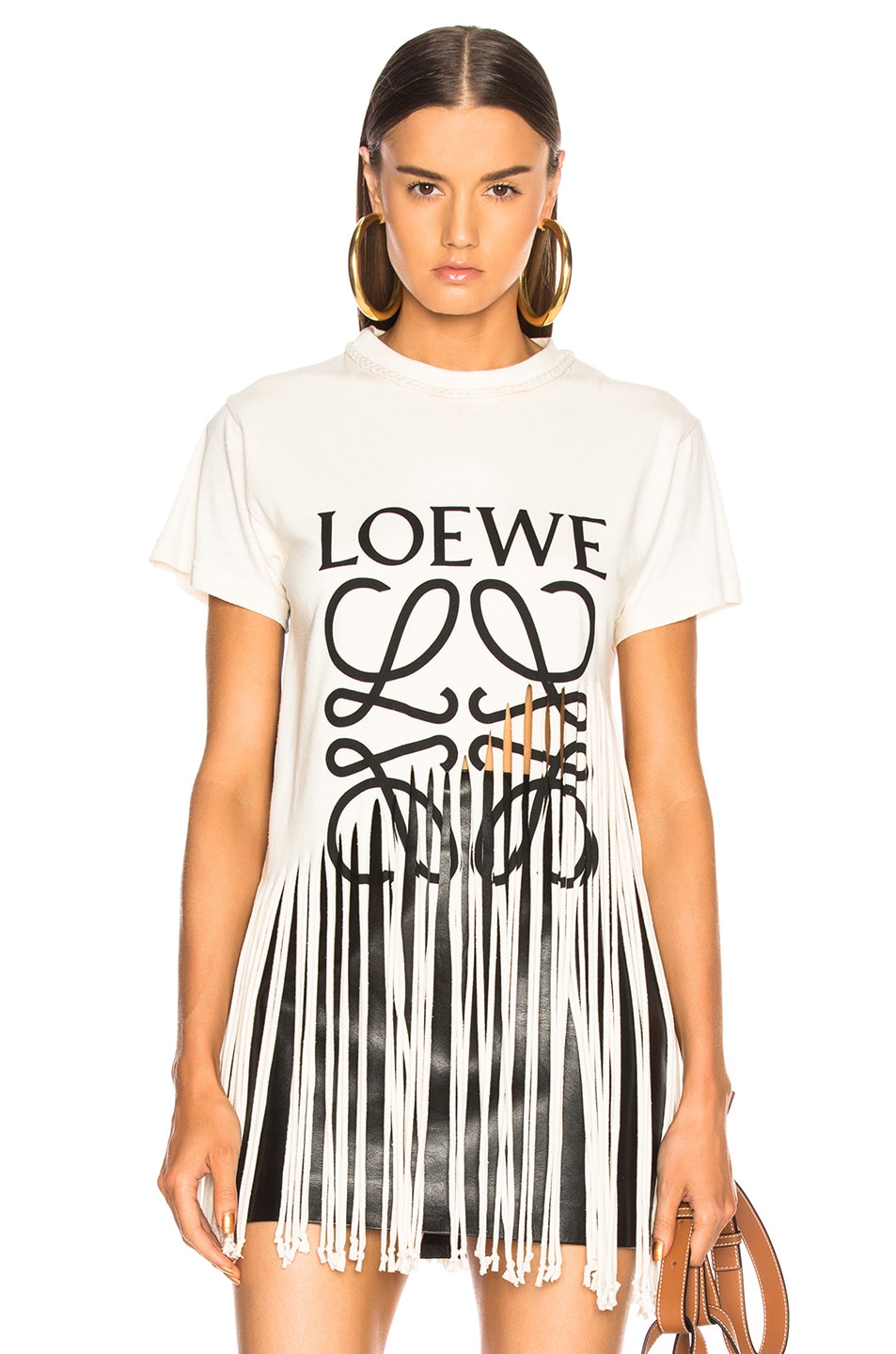 Image 1 of Loewe Fringe T Shirt in Beige