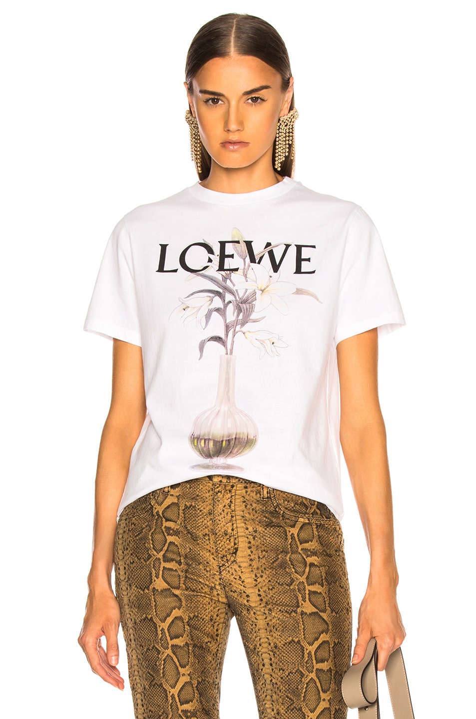 Image 1 of Loewe Flower & Vase T Shirt in White