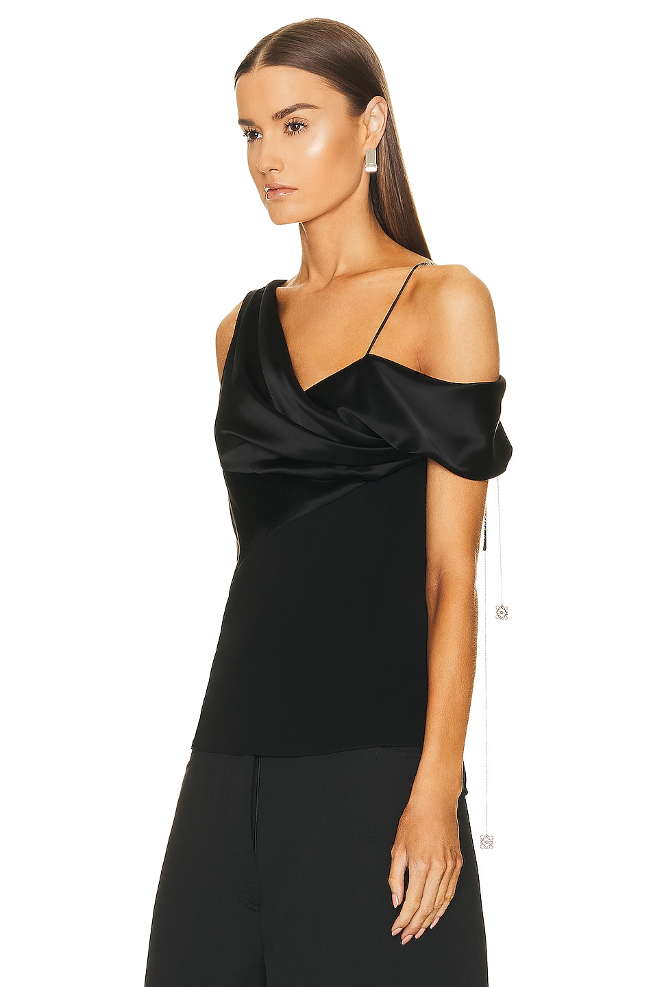 Loewe Draped Top in Black | FWRD