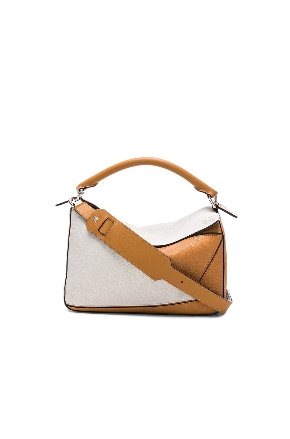 Image 1 of Loewe Puzzle Bag in Soft White & Amber