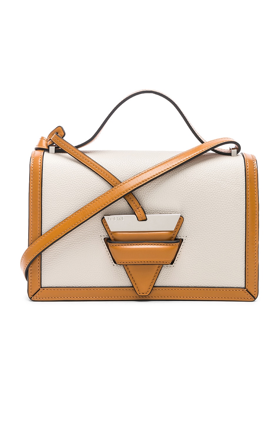 Image 1 of Loewe Barcelona Bag in Soft White & Amber