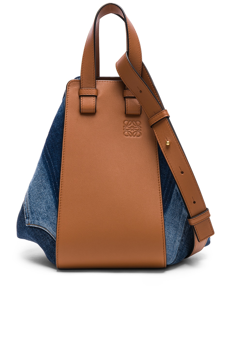 Image 1 of Loewe Hammock Small Bag in Multi-Tone Denim & Tan