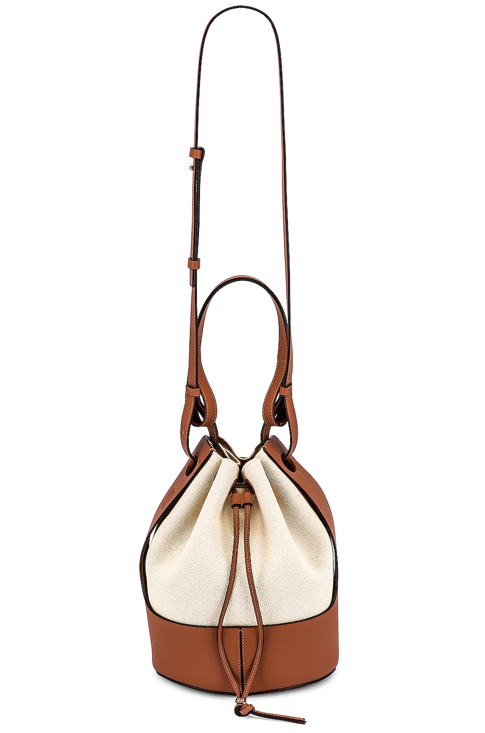 Balloon Bag in Brown,White