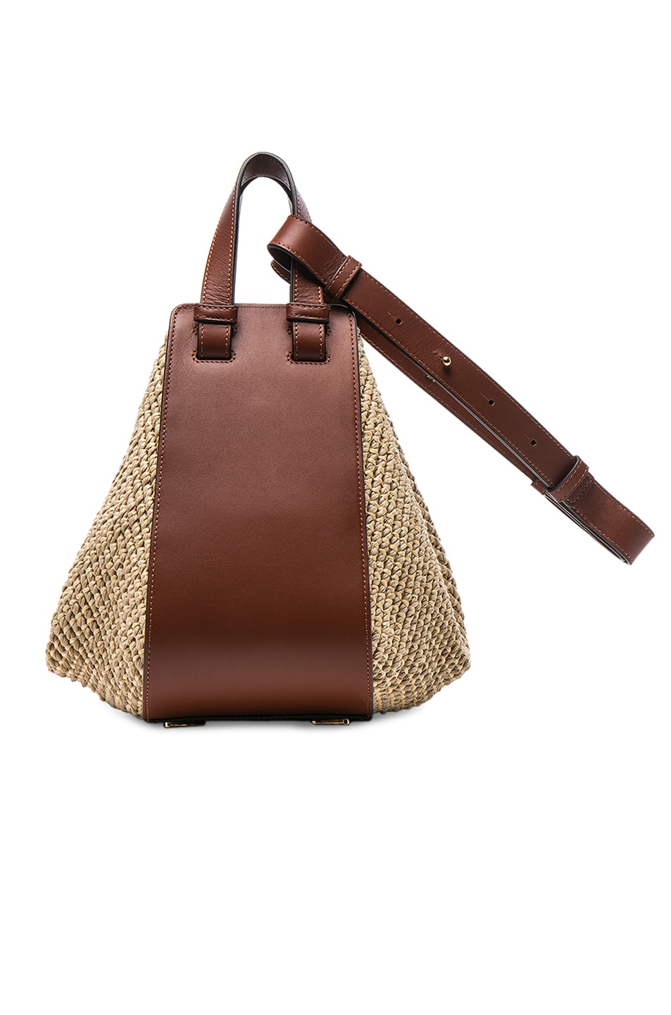 Loewe Hammock Raffia Small Bag in Natural & Tan | FWRD